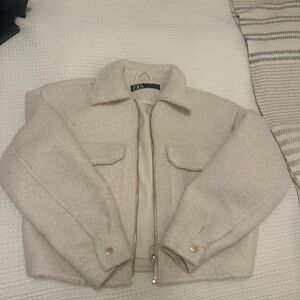 Women's Cream cropped Jacket